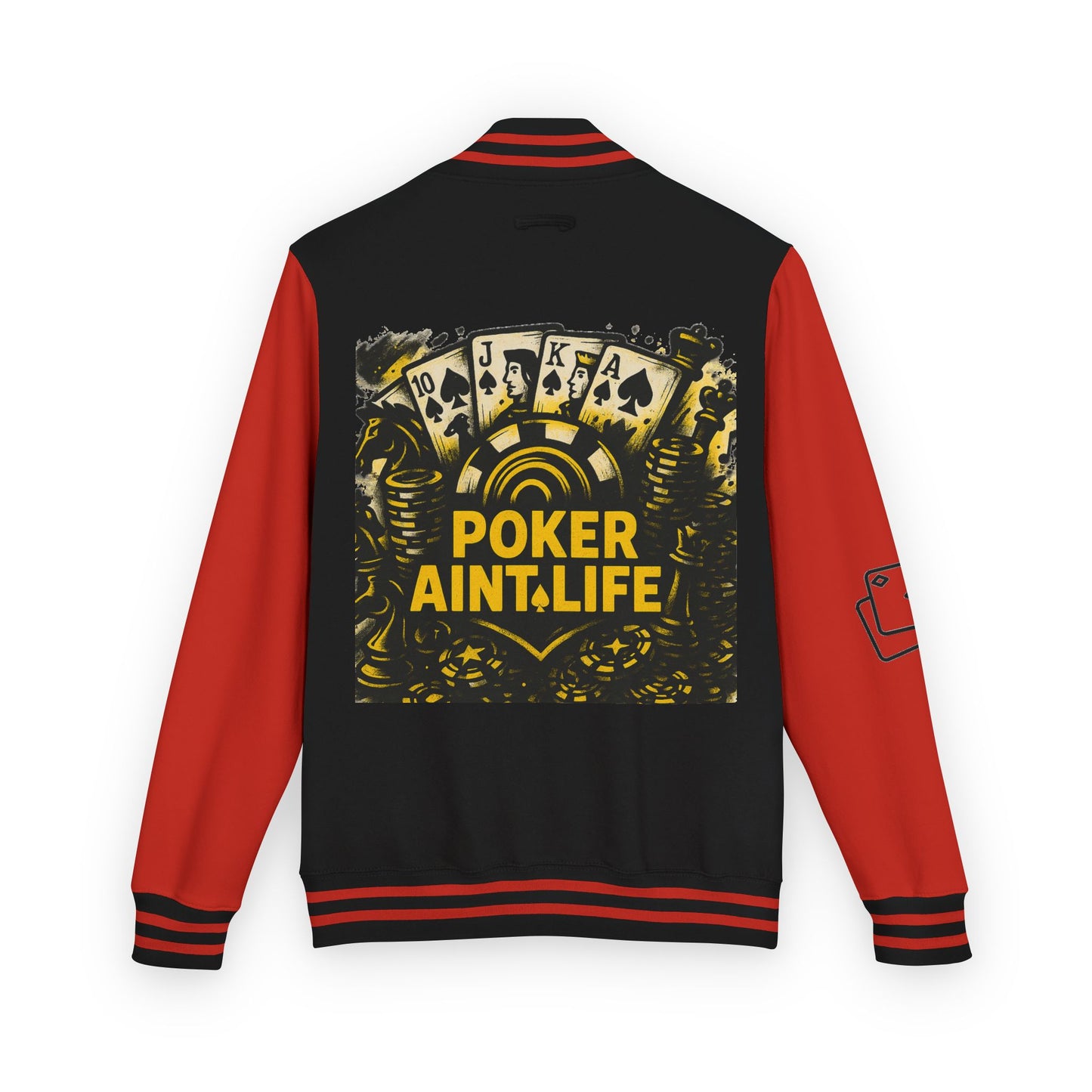 PAL Heavyweight Letterman Jacket - Gambling Theme with 'Poker Aint Life' Design