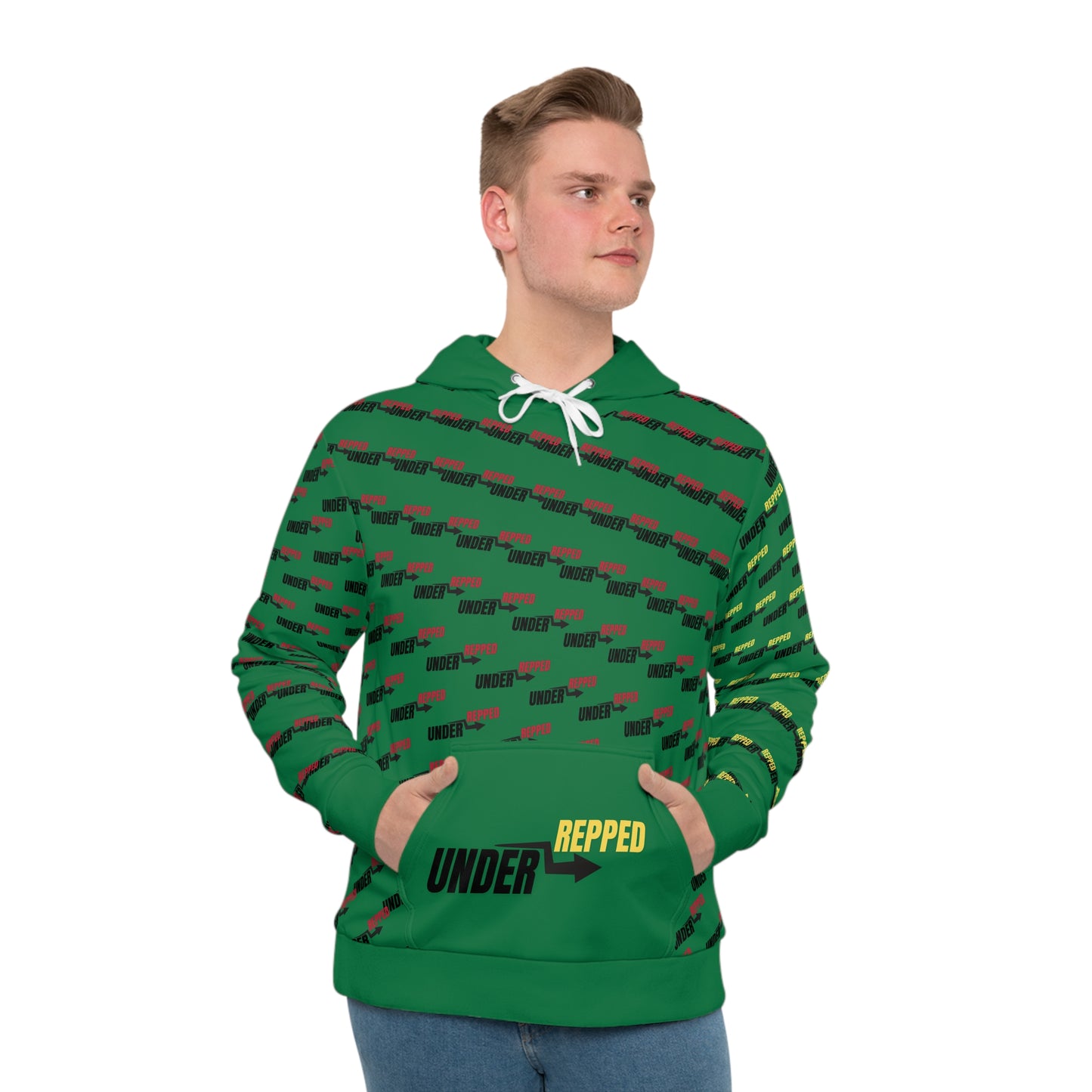 Copy of Bold Graphic Men's Hoodie - Green Patterned Streetwear
