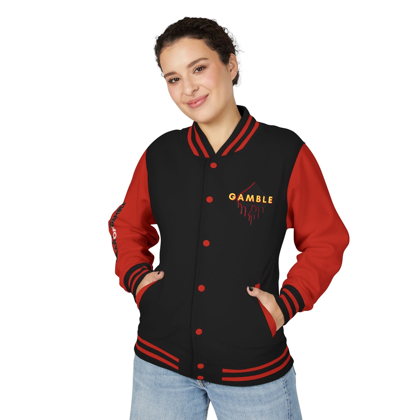 PAL Heavyweight Letterman Jacket - Gambling Theme with 'Poker Aint Life' Design