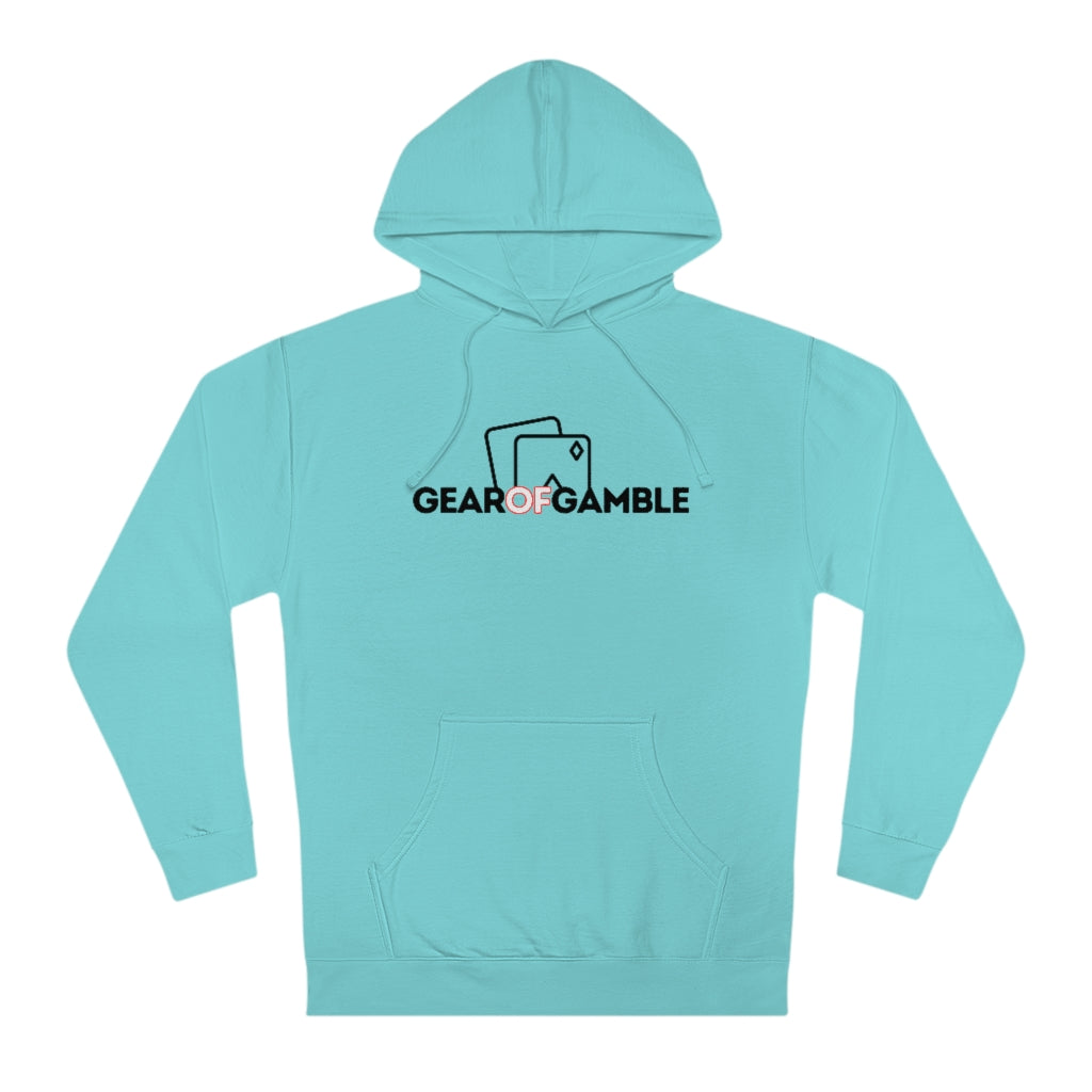 poker hoodie featuring the bold Gear of Gamble logo on the front. Made from a soft cotton blend for ultimate comfort during long poker sessions, perfect poker apparel for players who want to rep their poker lifestyle