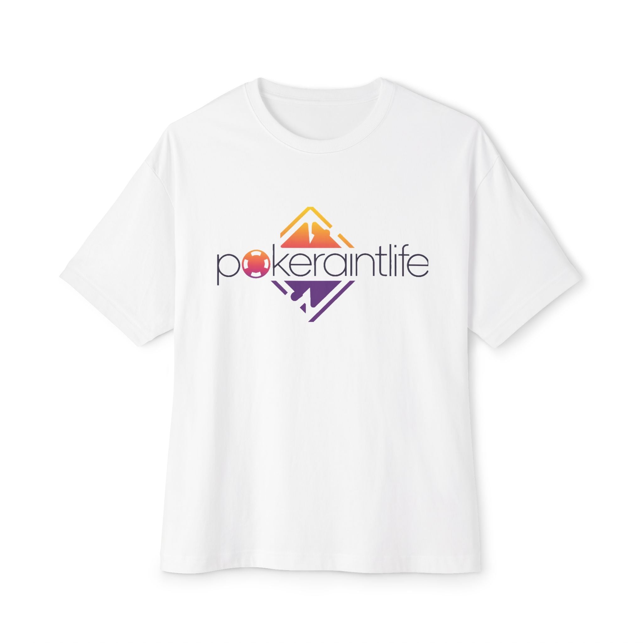 Poker Ain't Life Graphic Tee — Retro Gradient Logo T‑Shirt