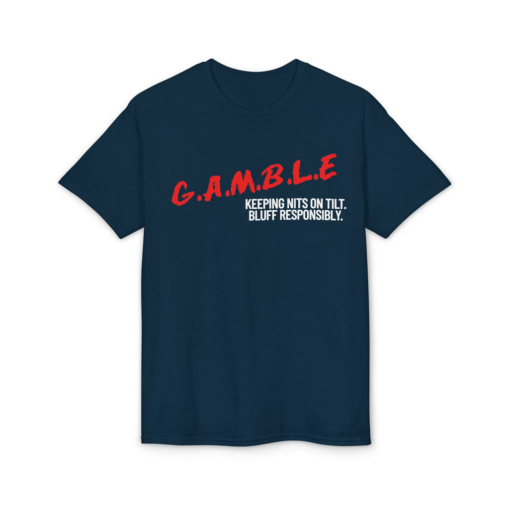 G.A.M.B.L.E. Graphic T-Shirt — Bold Red Lettering Casual Tee