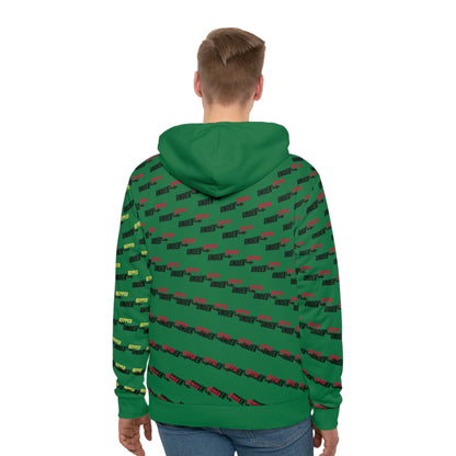 Copy of Bold Graphic Men's Hoodie - Green Patterned Streetwear