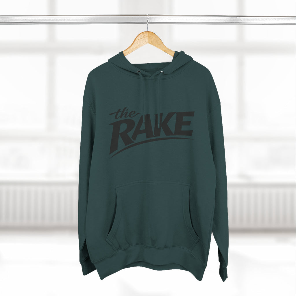 Big Rake Logo Fleece Hoodie — 'The Rake' Garden Tool Graphic Pullover