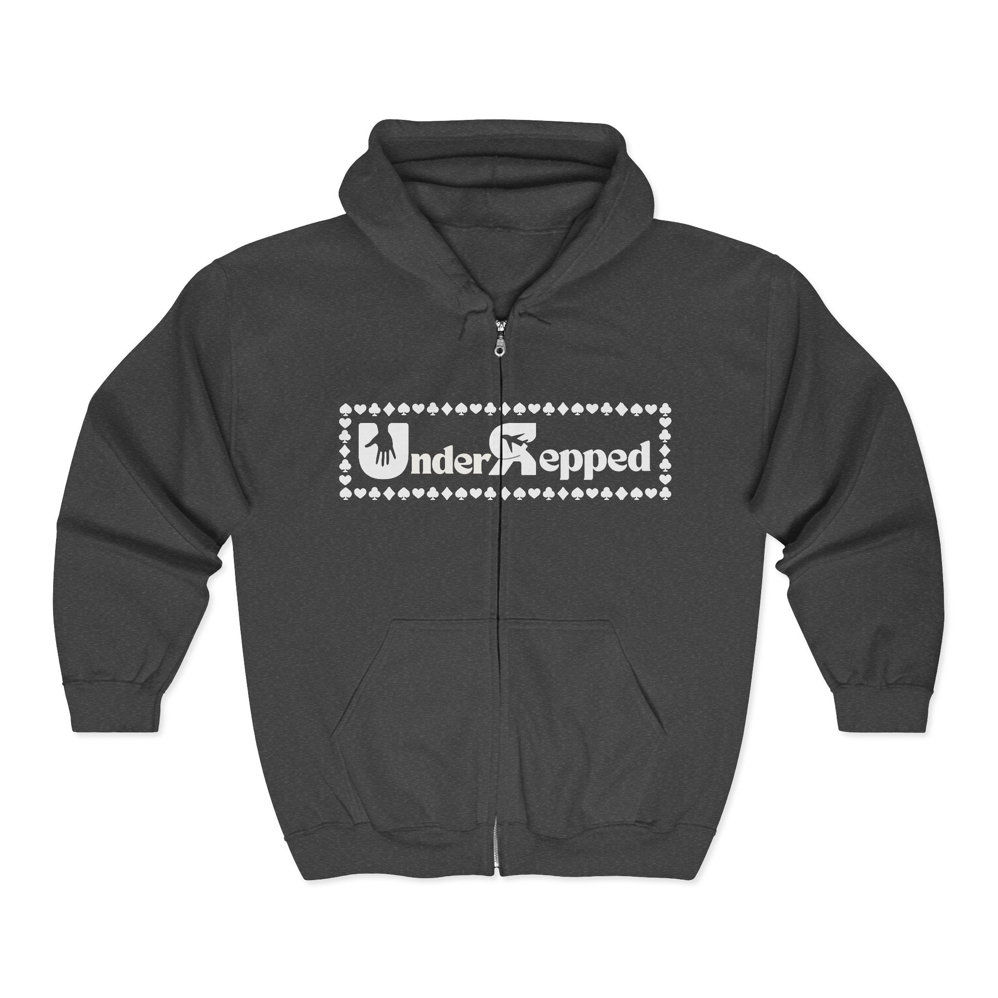 New Understepped Logo Zip Hoodie — Retro Dot-Frame Full-Zip Sweatshirt
