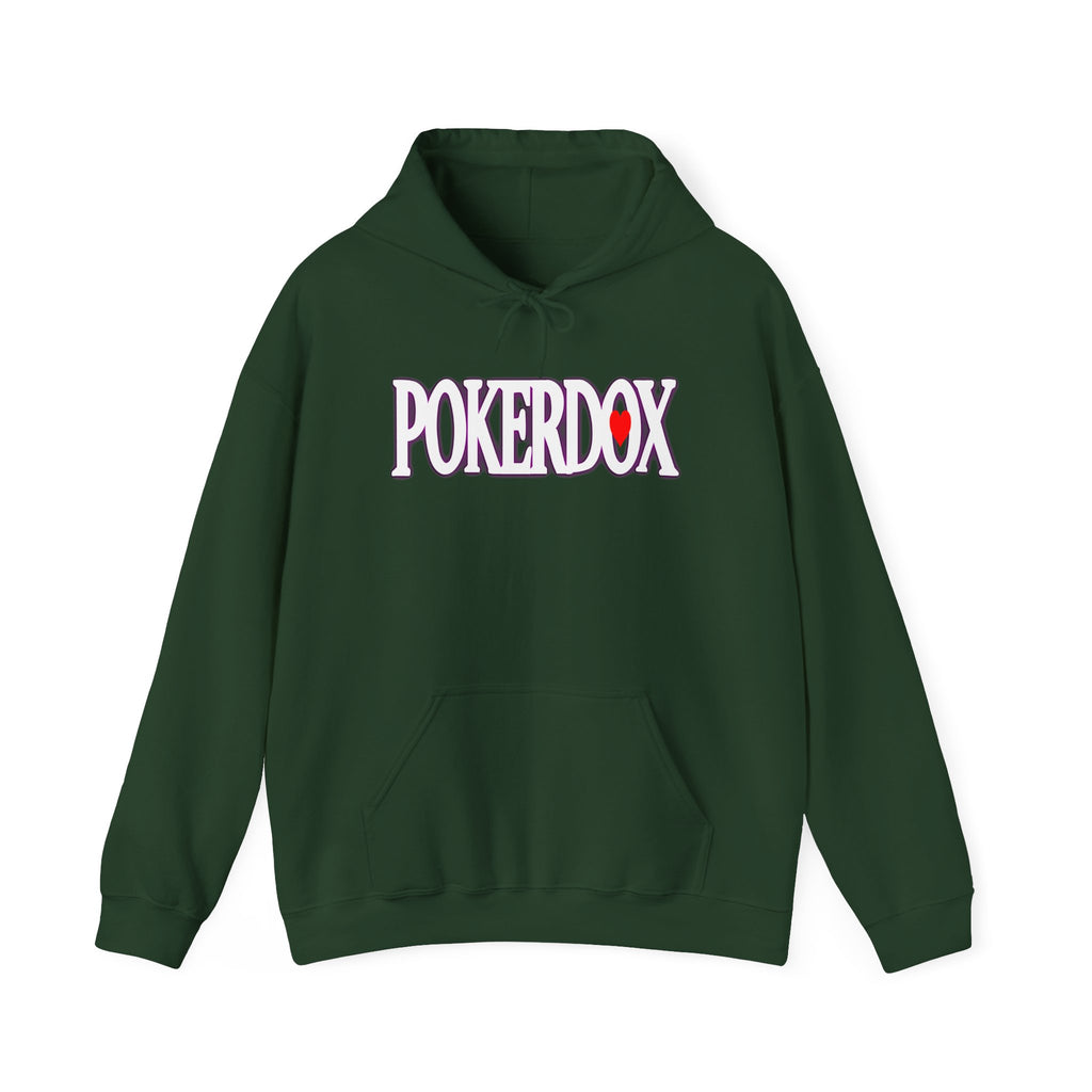 Pokerdox Crew Hoodie – Urban Graphic Hoodie Featuring Pokerdox Logo & Character Collage
