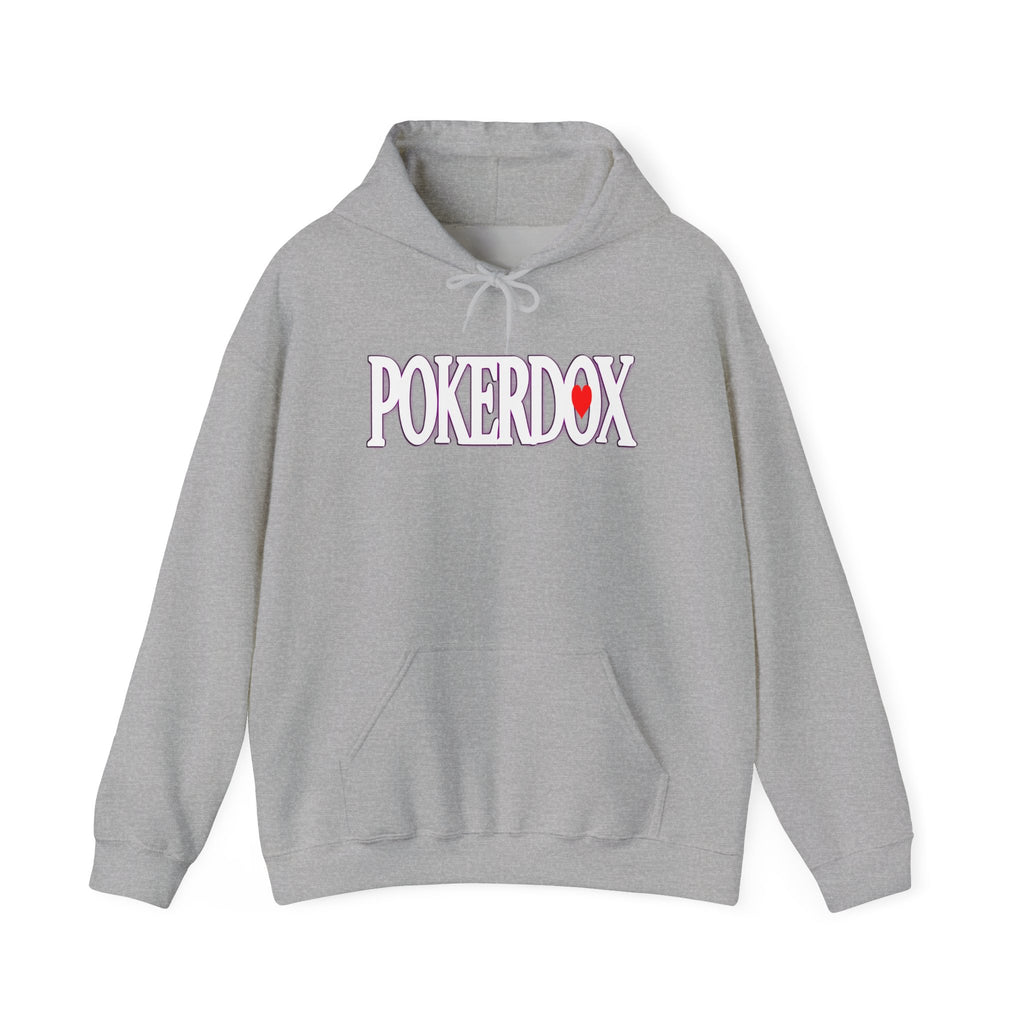Pokerdox Crew Hoodie – Urban Graphic Hoodie Featuring Pokerdox Logo & Character Collage
