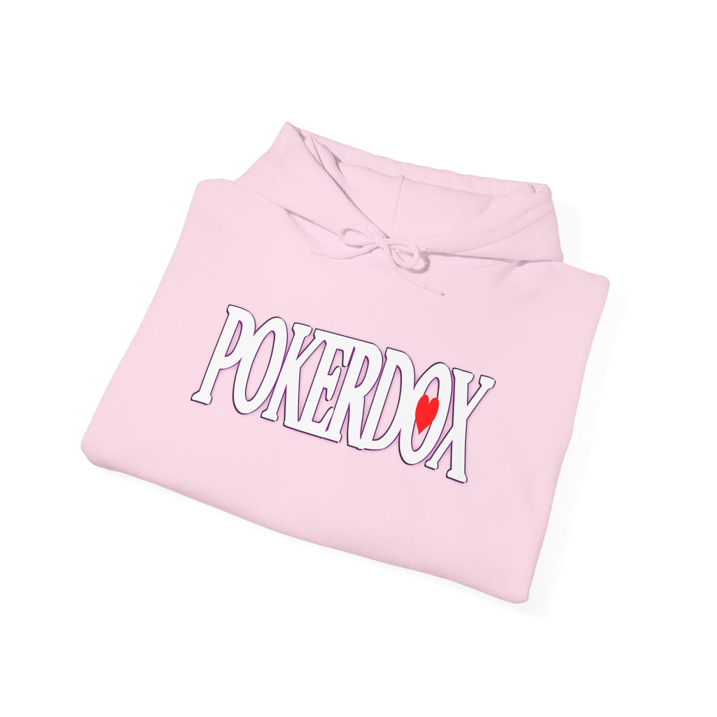 Pokerdox Crew Hoodie – Urban Graphic Hoodie Featuring Pokerdox Logo & Character Collage