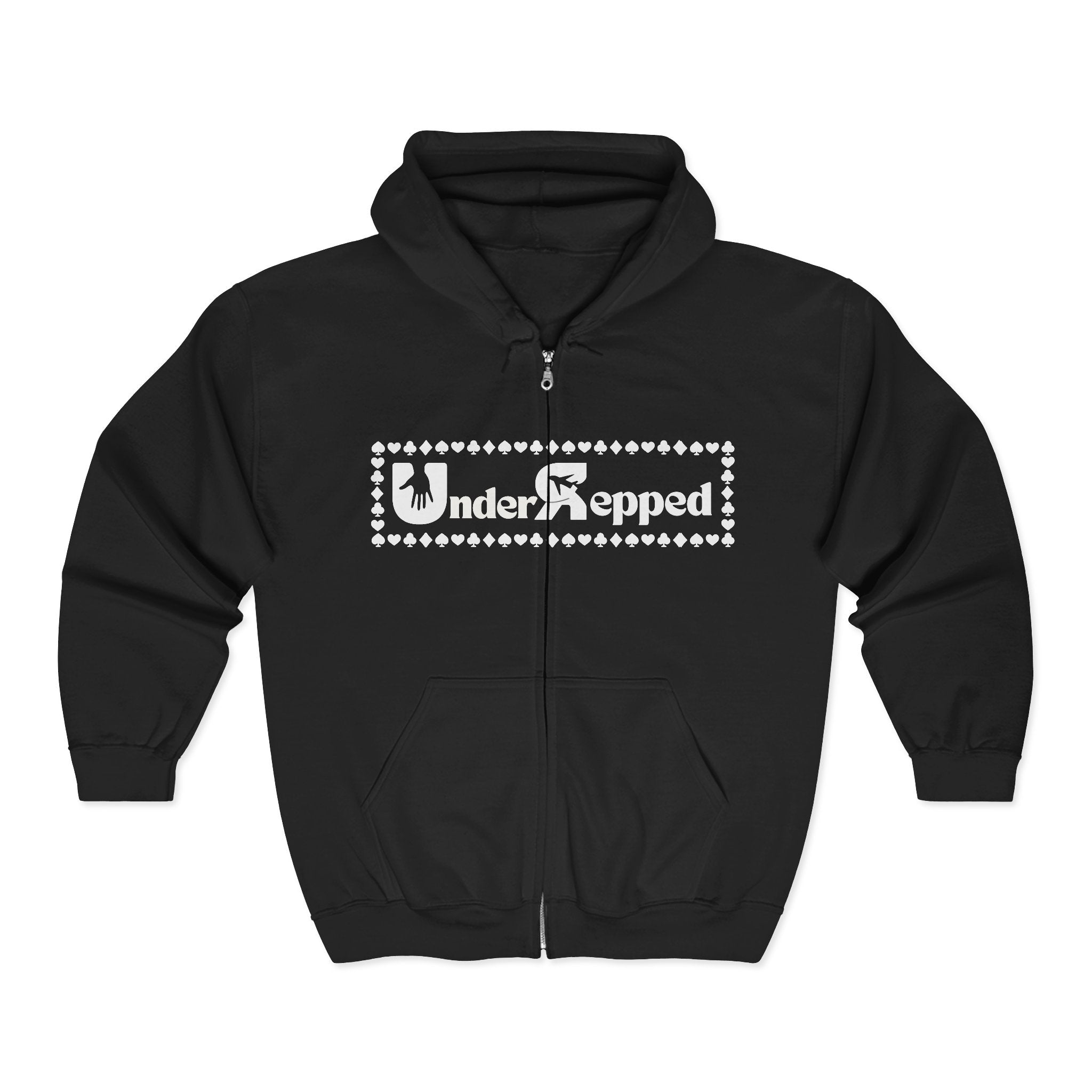 New Understepped Logo Zip Hoodie — Retro Dot-Frame Full-Zip Sweatshirt