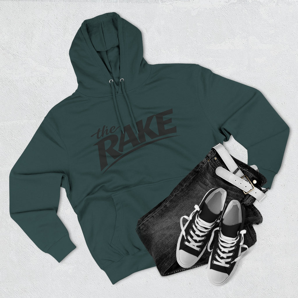 Big Rake Logo Fleece Hoodie — 'The Rake' Garden Tool Graphic Pullover