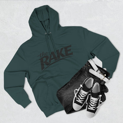 Big Rake Logo Fleece Hoodie — 'The Rake' Garden Tool Graphic Pullover