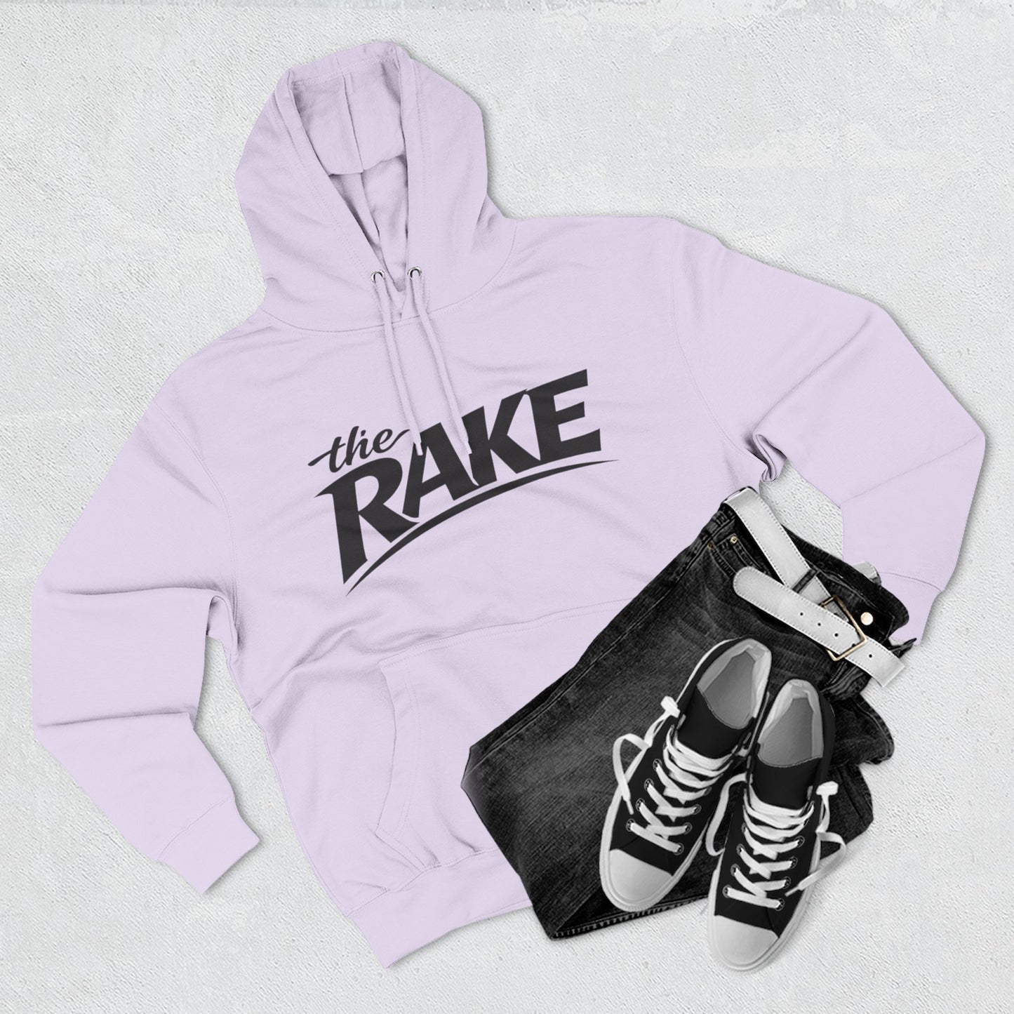 Big Rake Logo Fleece Hoodie — 'The Rake' Garden Tool Graphic Pullover