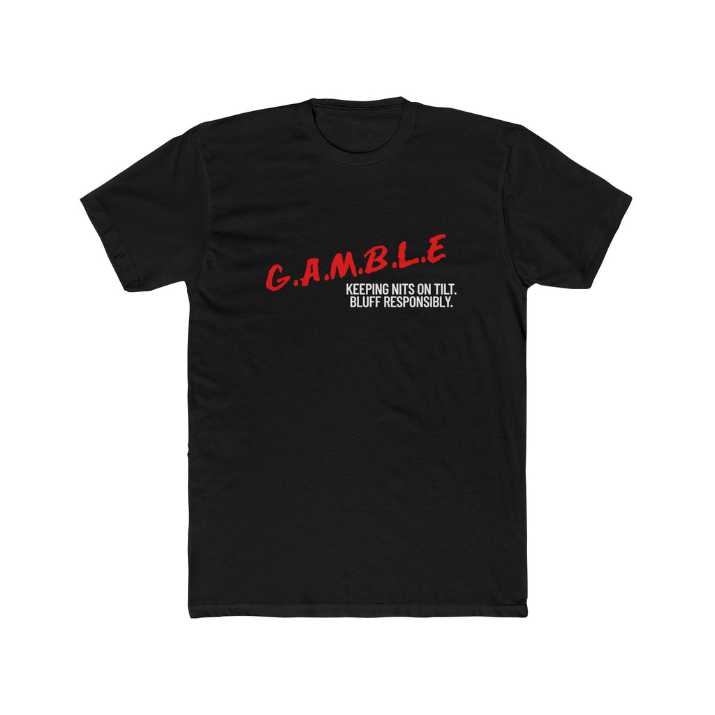 G.A.M.B.L.E. NITS Graphic Tee — Retro Red Lettering Cotton T-Shirt