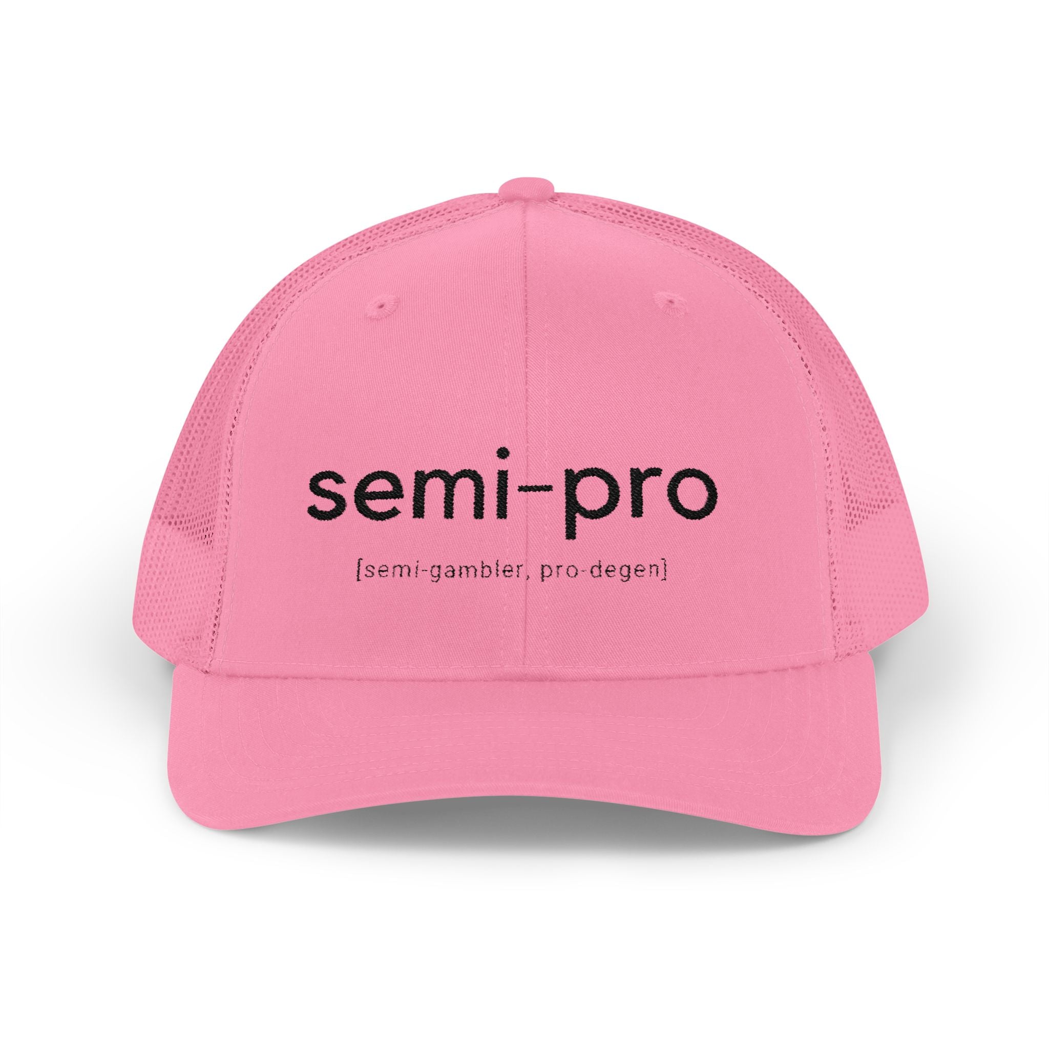 Semi-Pro Snapback Trucker Cap - Gambler & Degenerate Style