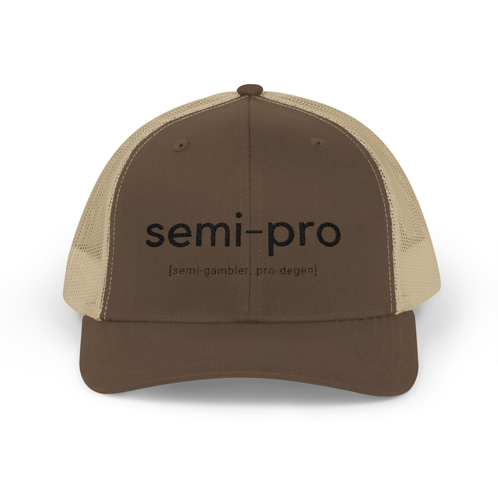 Semi-Pro Snapback Trucker Cap - Gambler & Degenerate Style