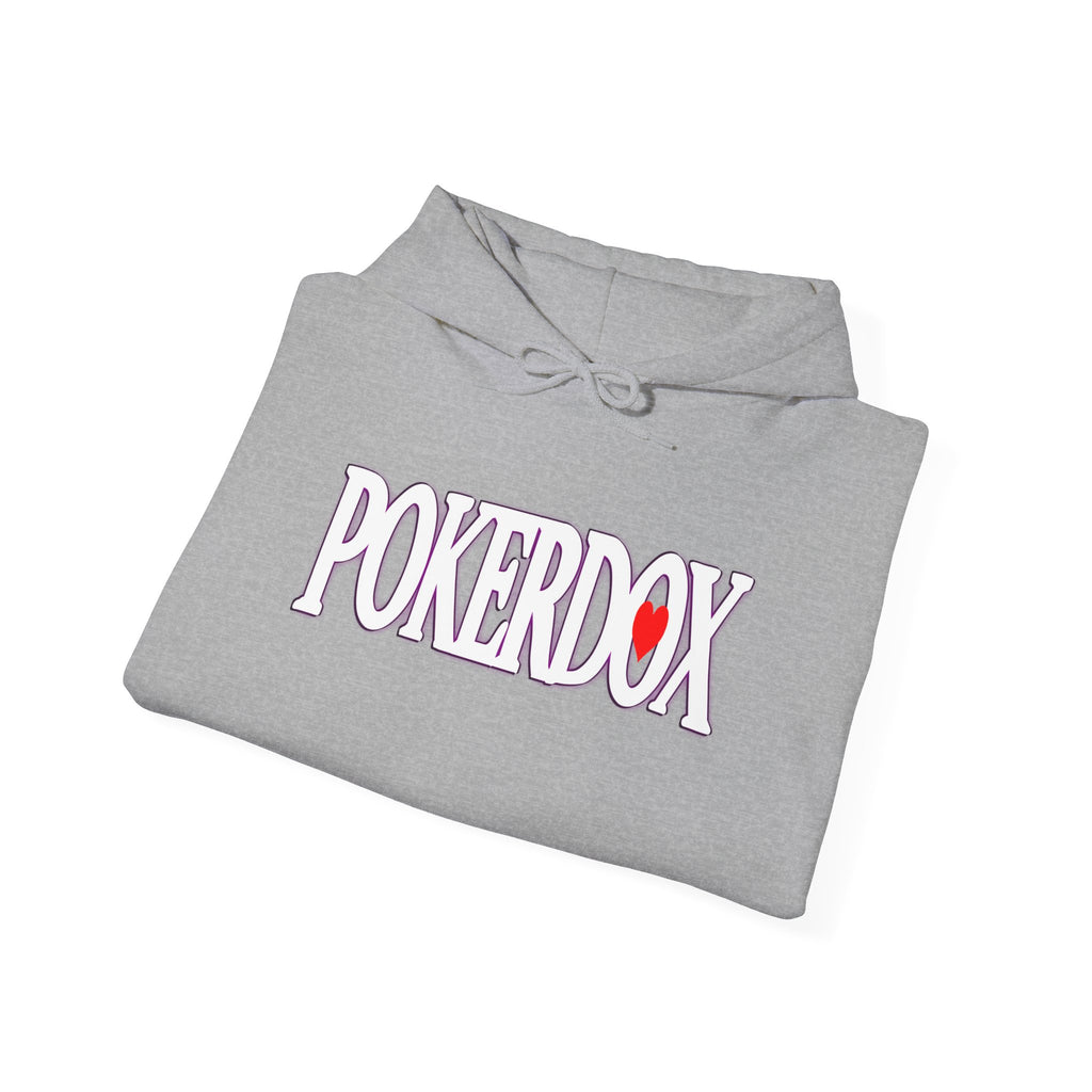 Pokerdox Crew Hoodie – Urban Graphic Hoodie Featuring Pokerdox Logo & Character Collage