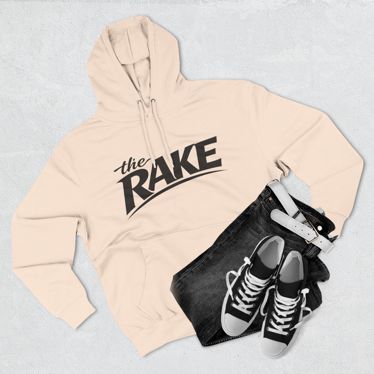 Big Rake Logo Fleece Hoodie — 'The Rake' Garden Tool Graphic Pullover