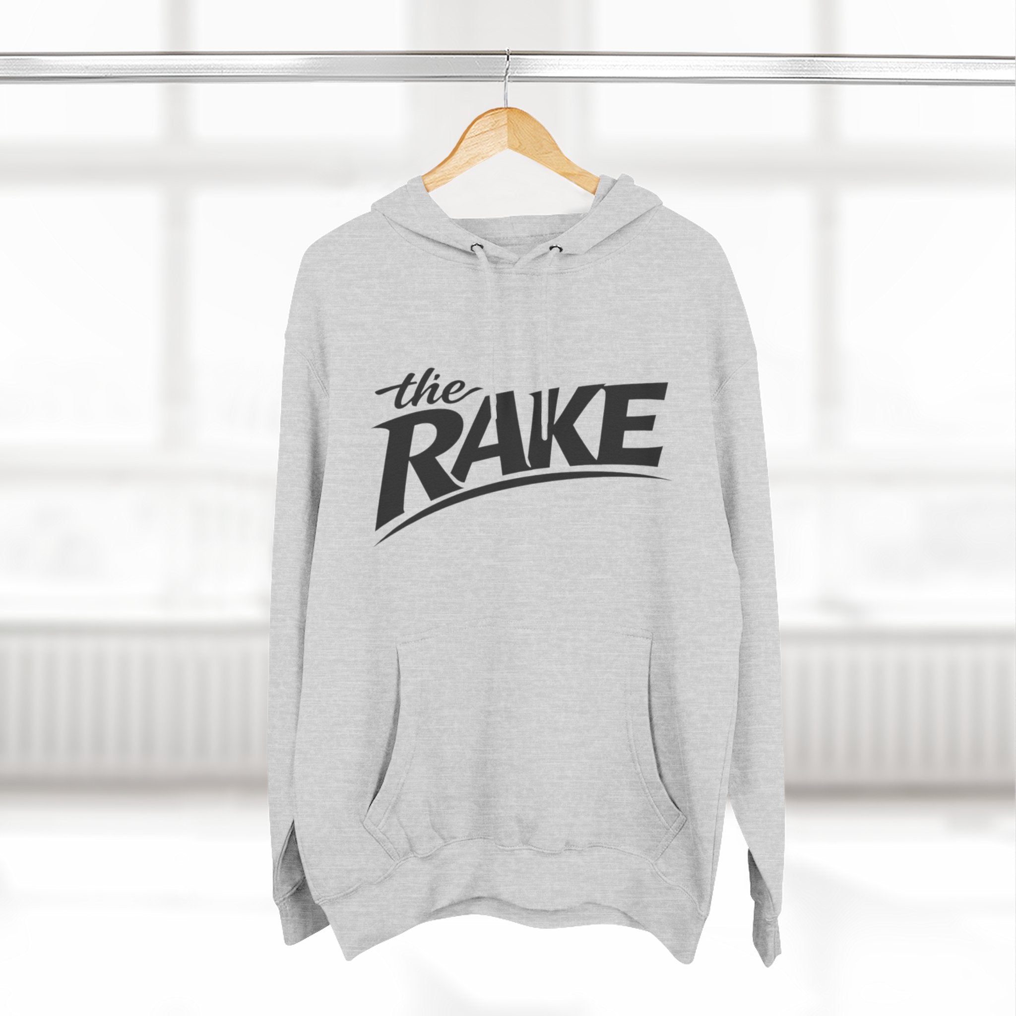 Big Rake Logo Fleece Hoodie — 'The Rake' Garden Tool Graphic Pullover