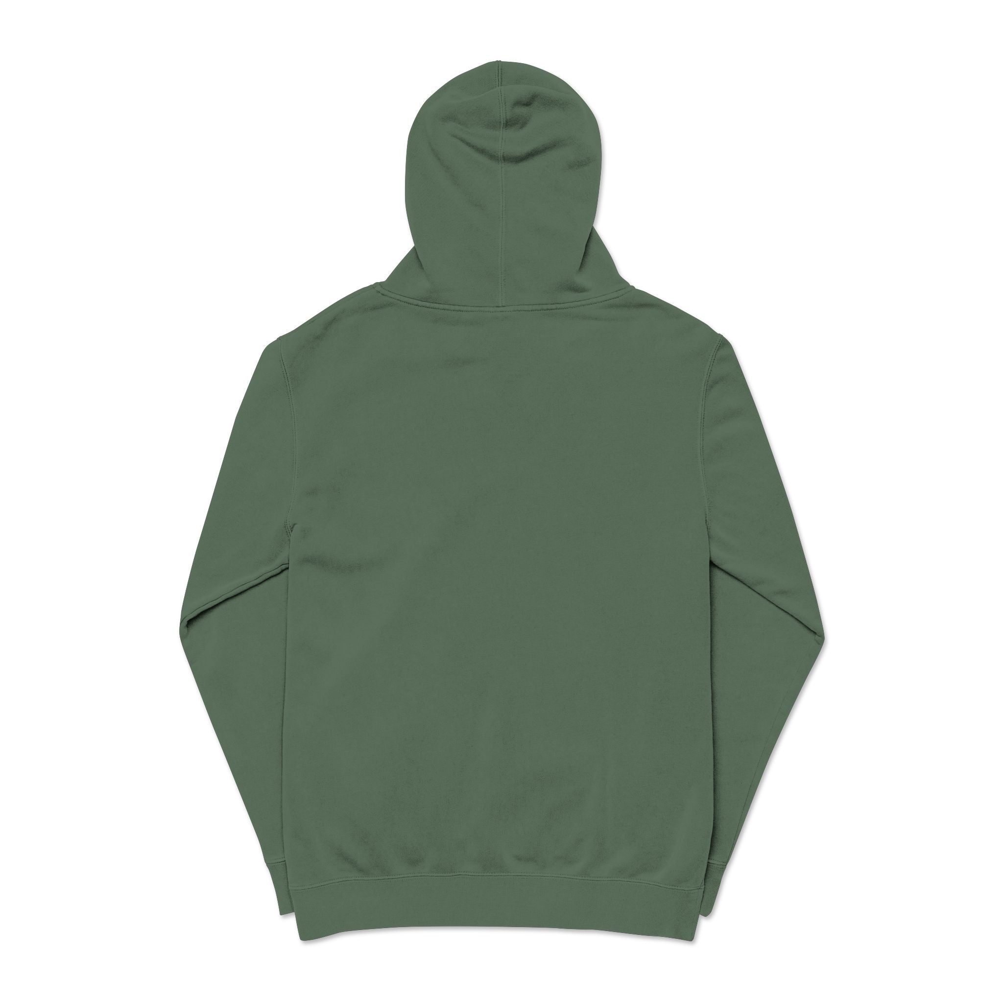 Embroidered Gamble Drip Vintage Green Hoodie — Floral 'Fiero' Distressed Logo