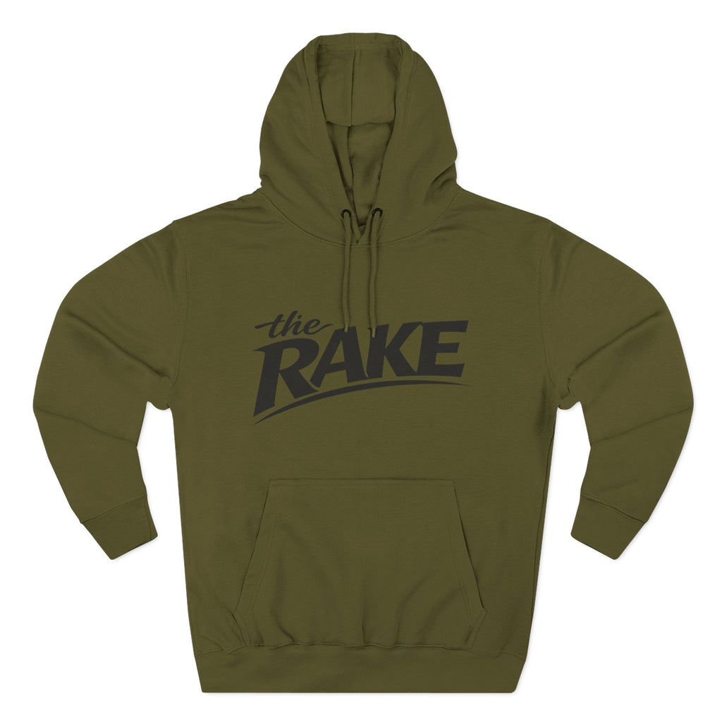 Big Rake Logo Fleece Hoodie — 'The Rake' Garden Tool Graphic Pullover