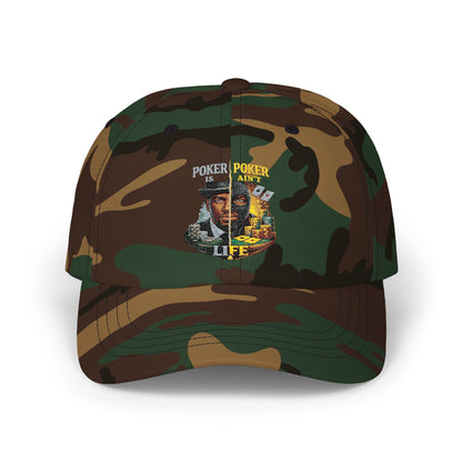Camo "Poker Ain't Life" Classic Dad Cap — Vintage Card Player Hat