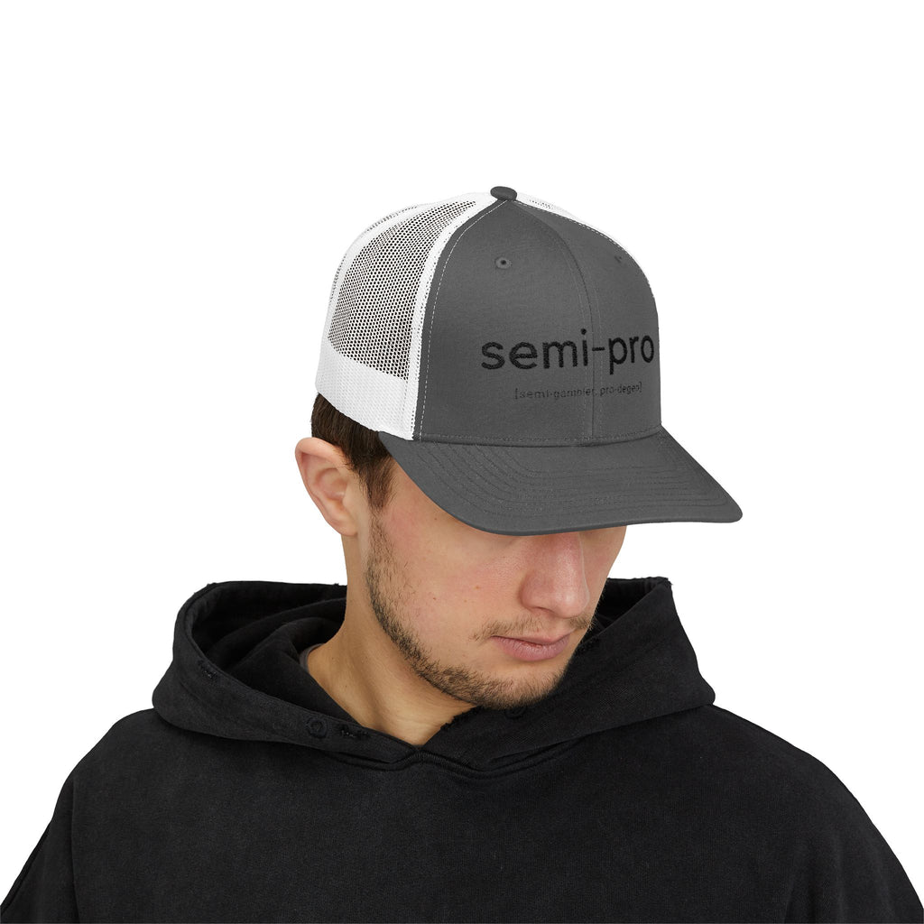 Semi-Pro Snapback Trucker Cap - Gambler & Degenerate Style