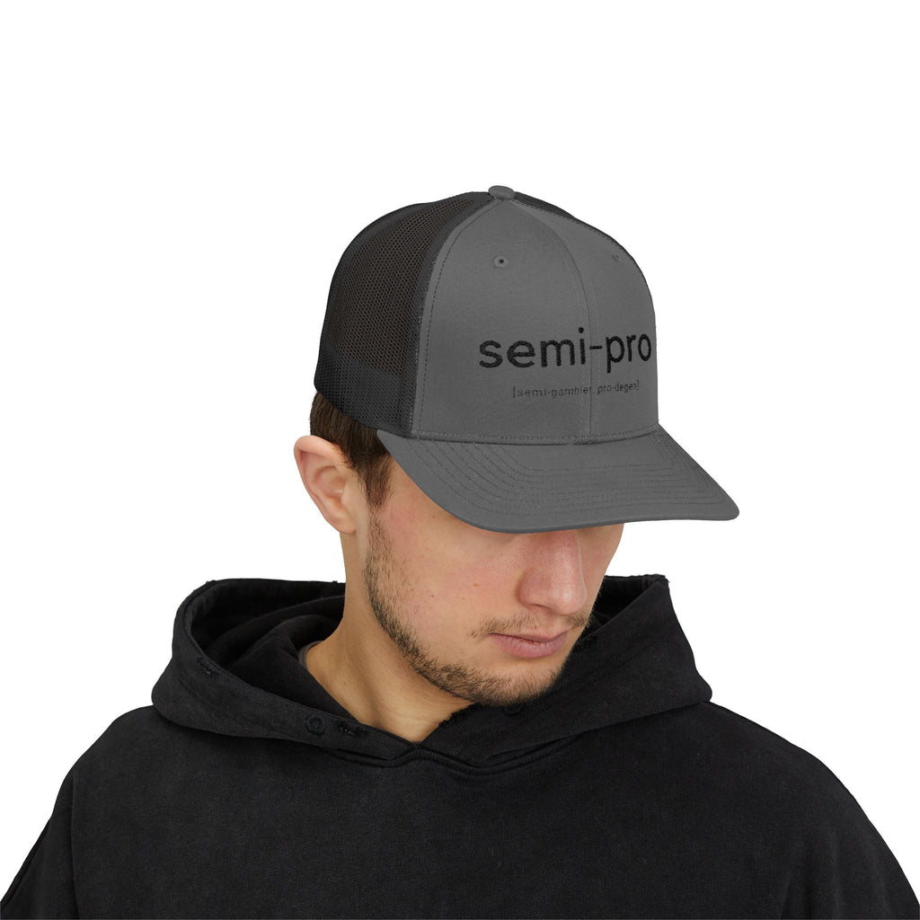 Semi-Pro Snapback Trucker Cap - Gambler & Degenerate Style
