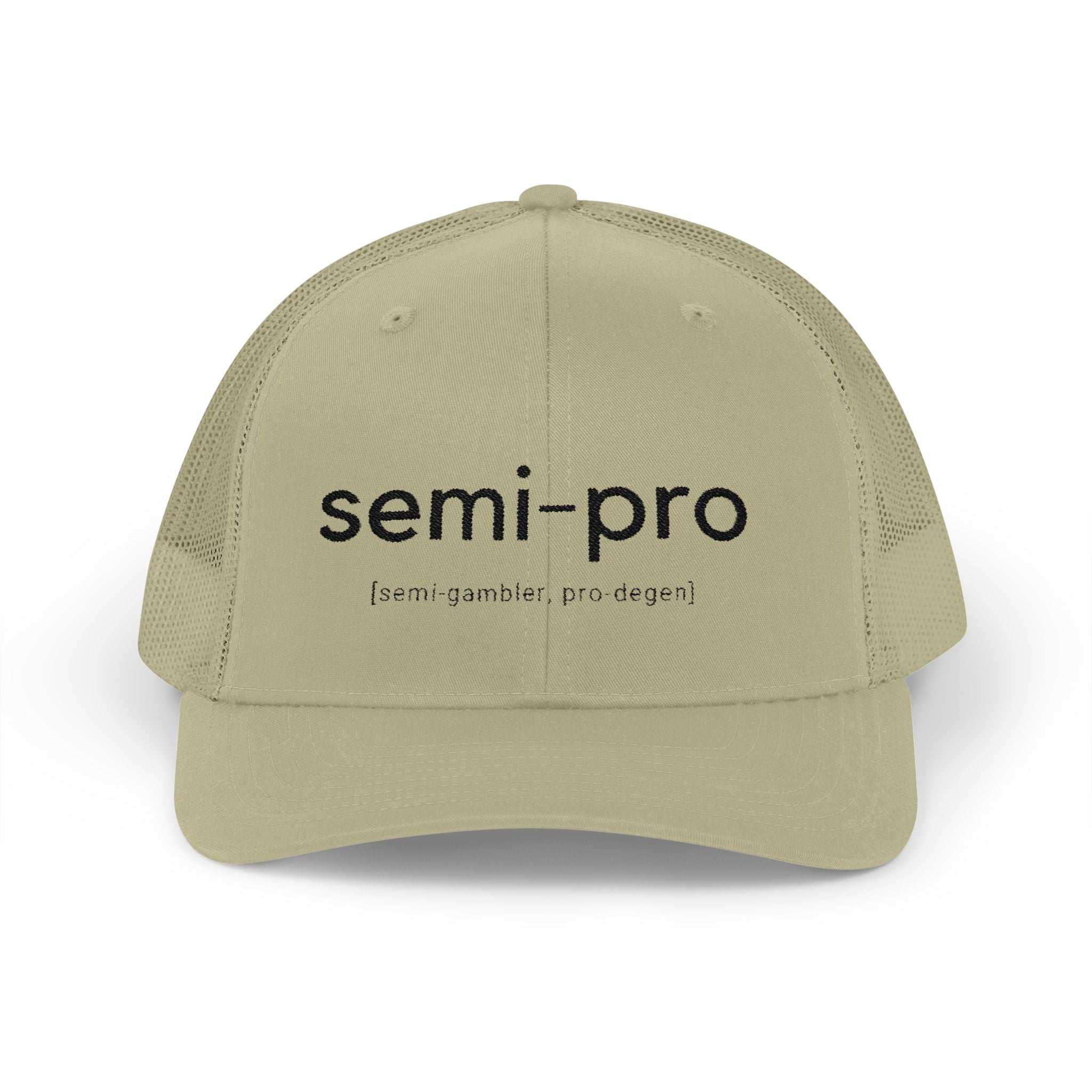 Semi-Pro Snapback Trucker Cap - Gambler & Degenerate Style