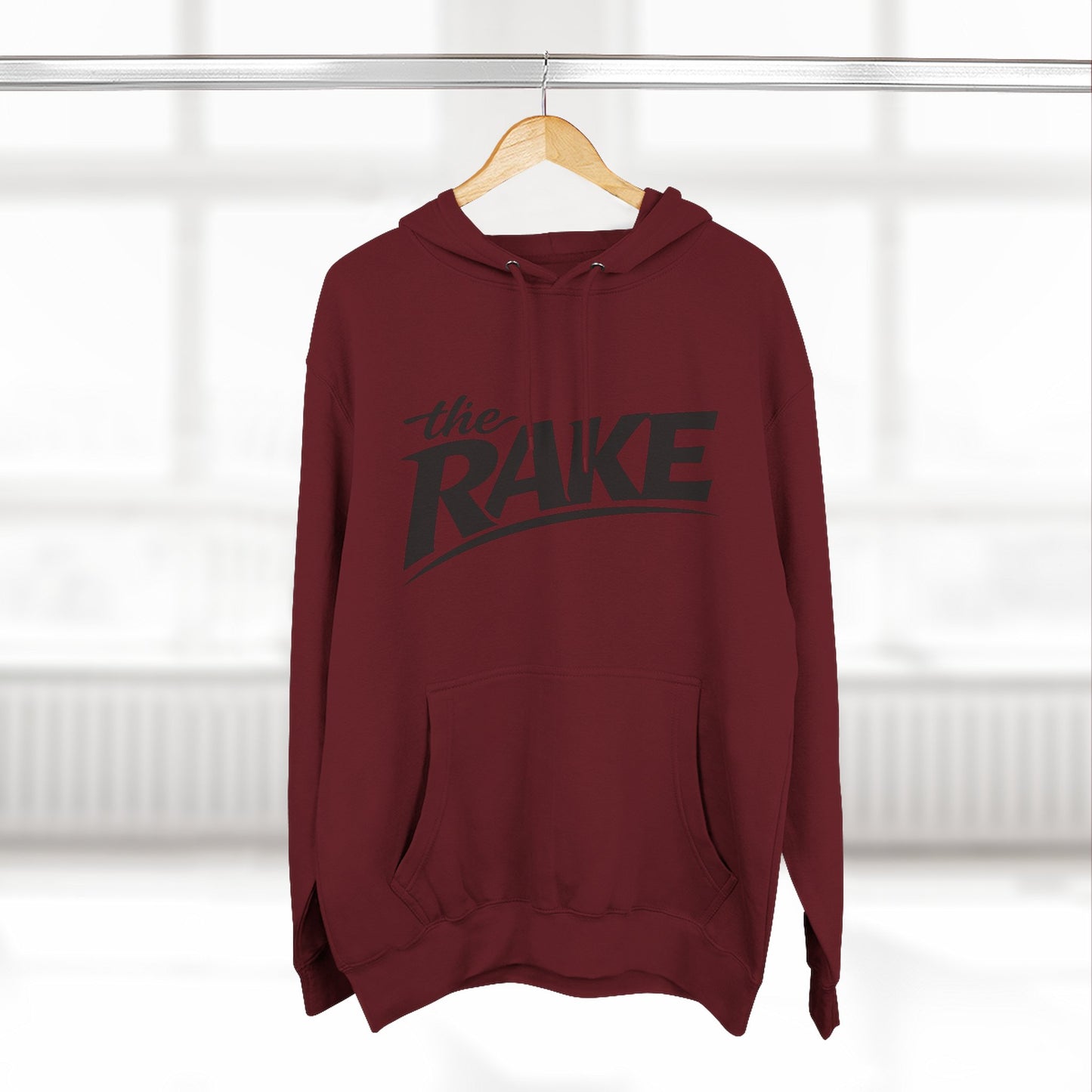 Big Rake Logo Fleece Hoodie — 'The Rake' Garden Tool Graphic Pullover