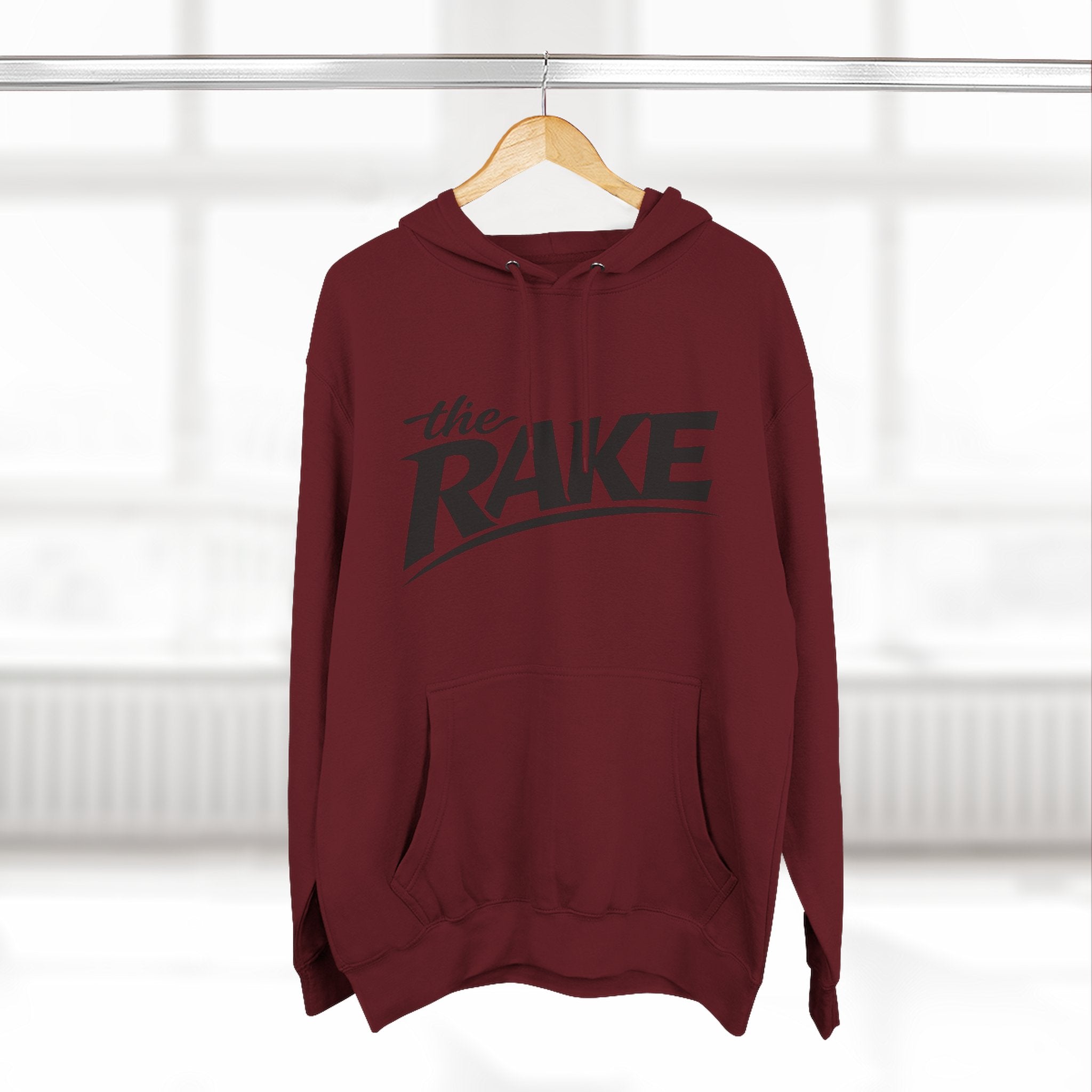 Big Rake Logo Fleece Hoodie — 'The Rake' Garden Tool Graphic Pullover