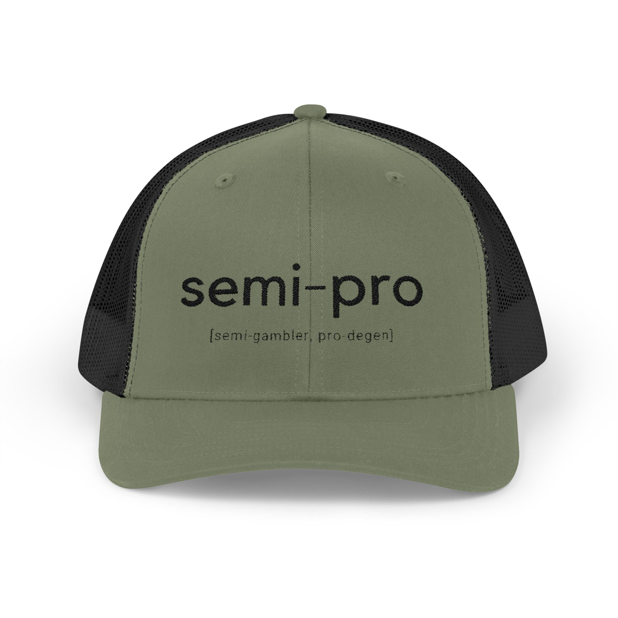 Semi-Pro Snapback Trucker Cap - Gambler & Degenerate Style