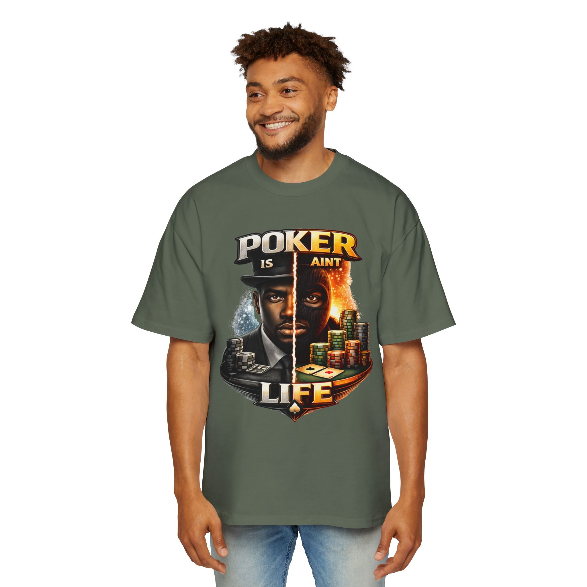Poker Is/Ain't Life Tee — Men's Poker Graphic T-Shirt