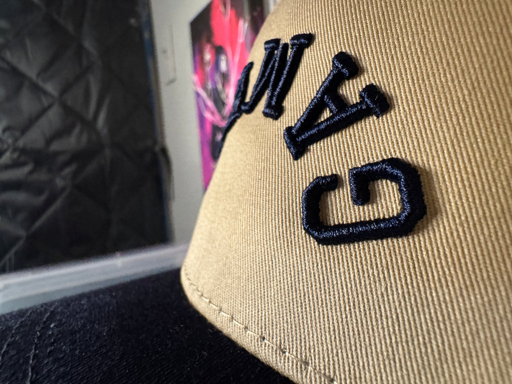 3D Puff Blue Barz Gamble Hat Embroidered