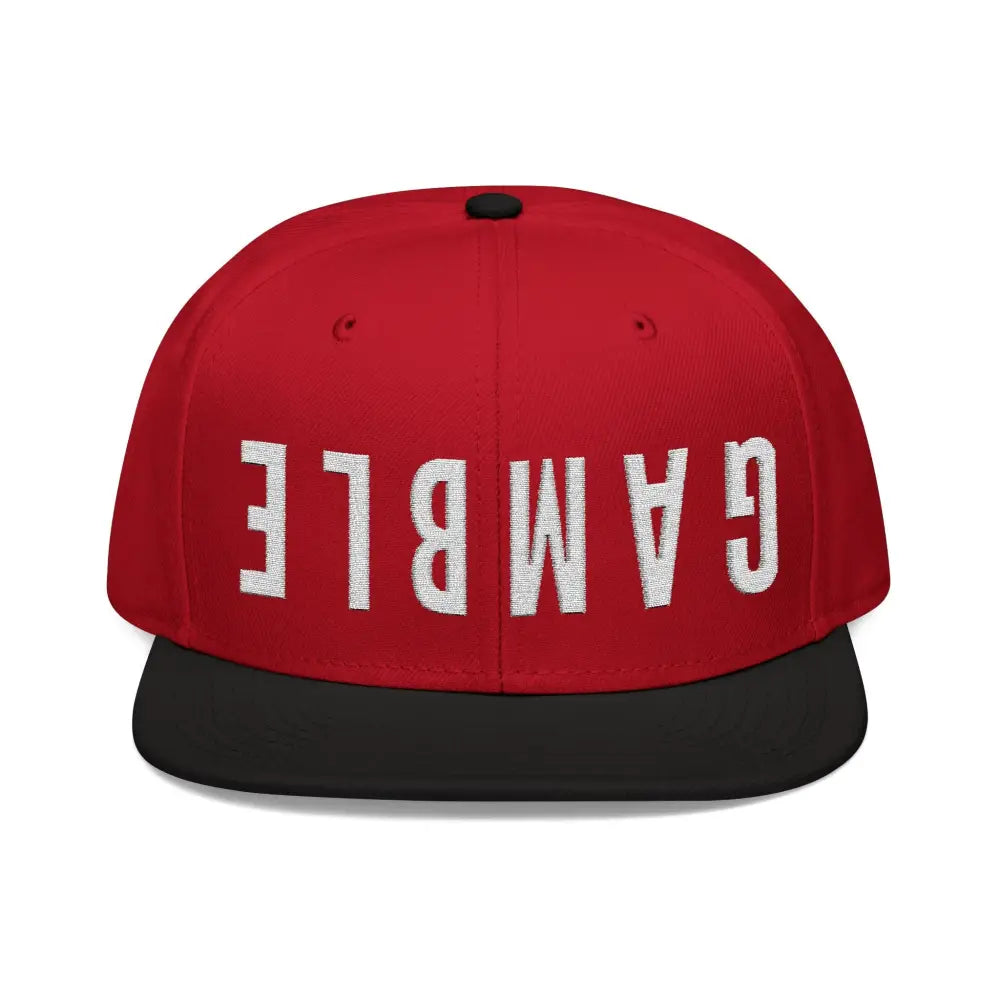 BIG GAMBLE Snapback (Embroidered) - One size / Black/Red/Red - Hats