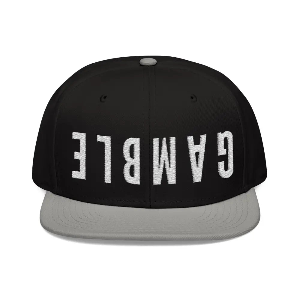 BIG GAMBLE Snapback (Embroidered) - One size / Gray/Black/Black - Hats