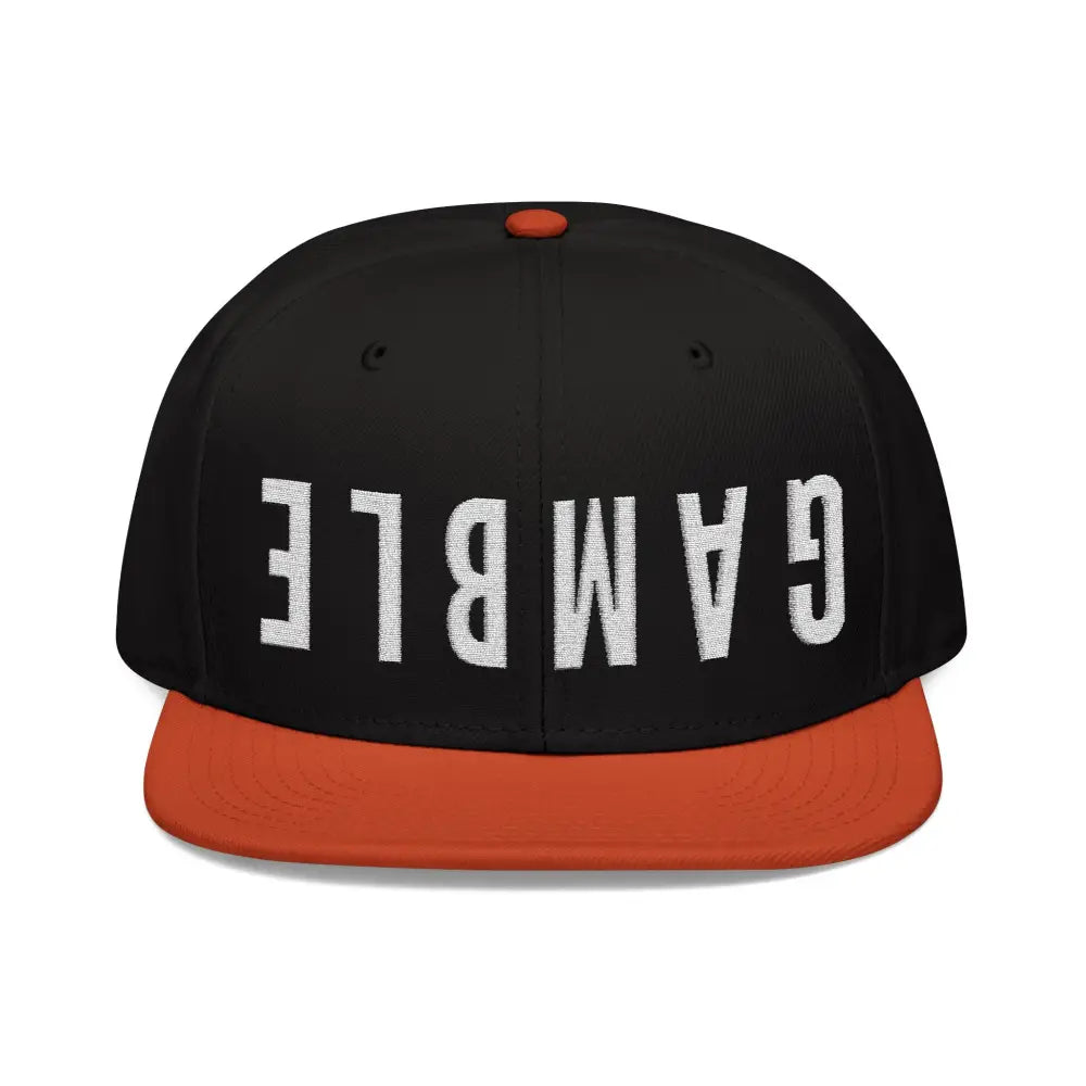 BIG GAMBLE Snapback (Embroidered) - One size / Orange/Black/Black - Hats