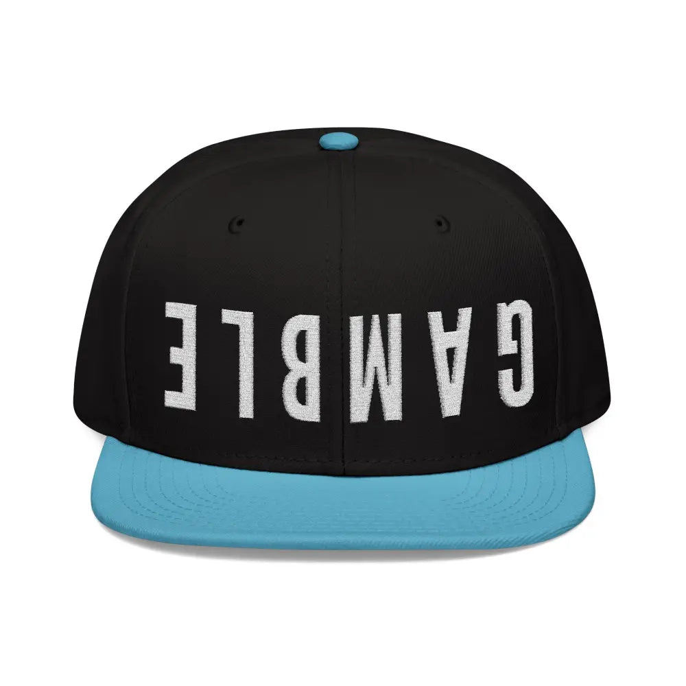 BIG GAMBLE Snapback (Embroidered) - One size / Aqua blue/Black/Black - Hats