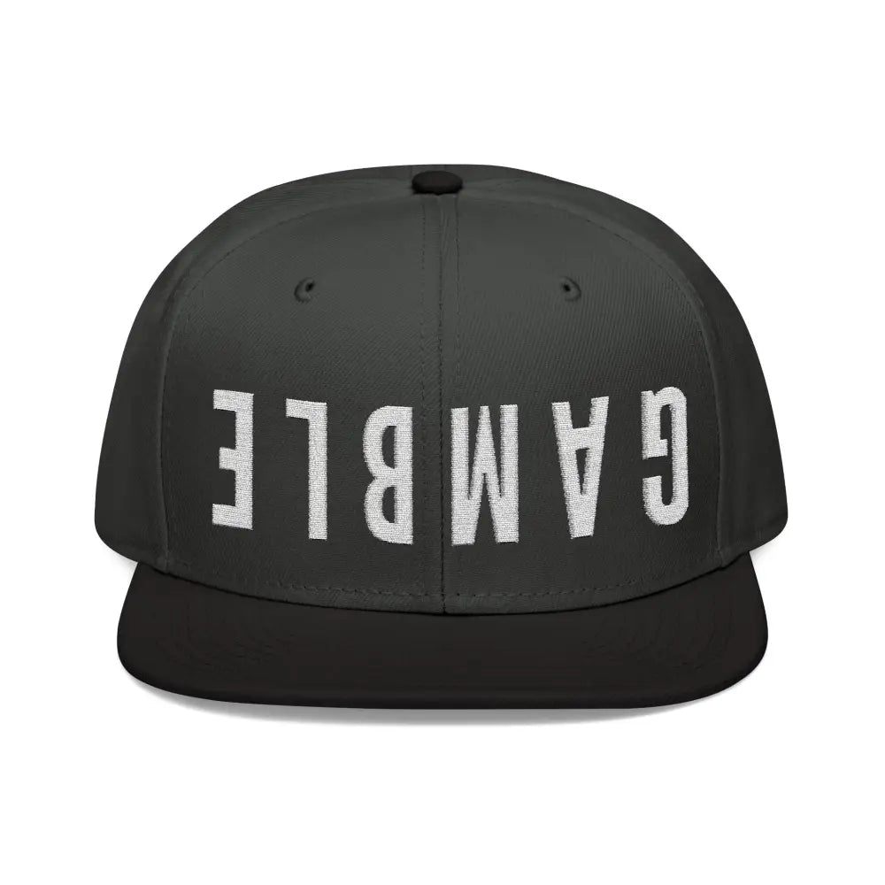 BIG GAMBLE Snapback (Embroidered) - One size / Black/Charcoal gray/Charcoal gray - Hats