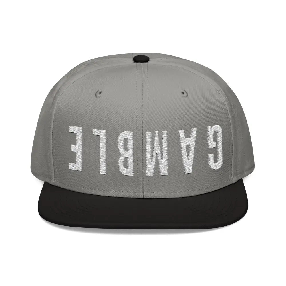BIG GAMBLE Snapback (Embroidered) - One size / Black/Gray/Gray - Hats
