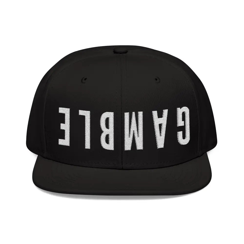 BIG GAMBLE Snapback (Embroidered) - One size / Black - Hats