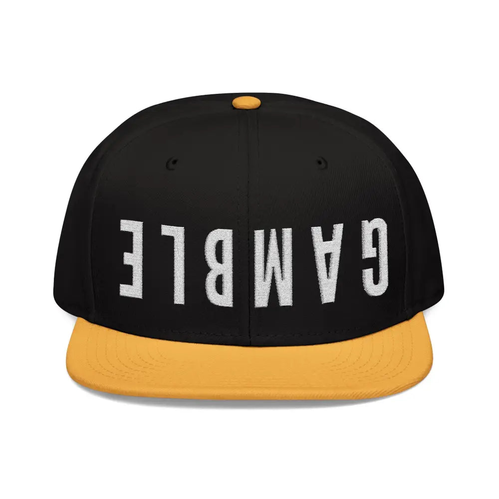 BIG GAMBLE Snapback (Embroidered) - One size / Gold/Black/Black - Hats