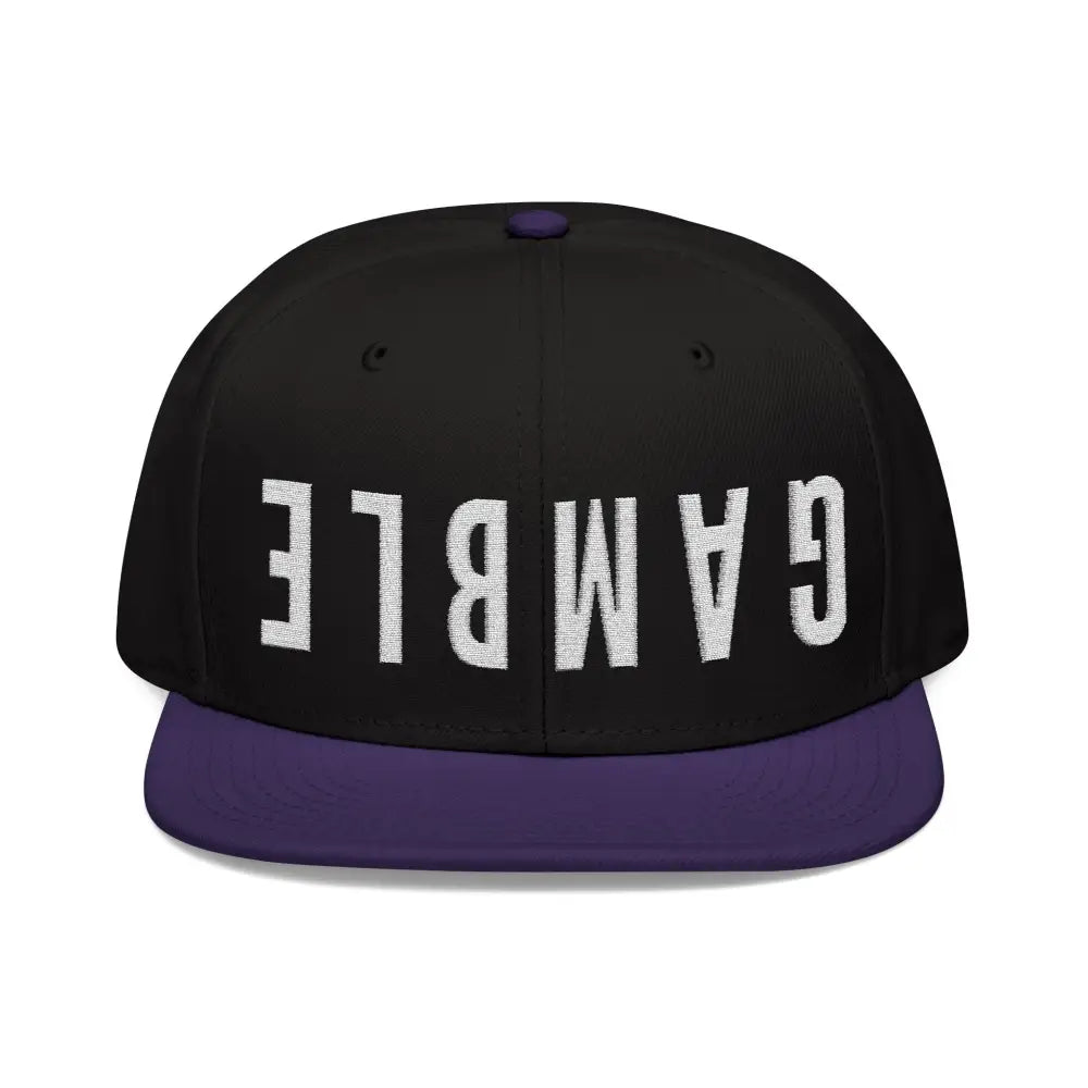 BIG GAMBLE Snapback (Embroidered) - One size / Purple/Black/Black - Hats
