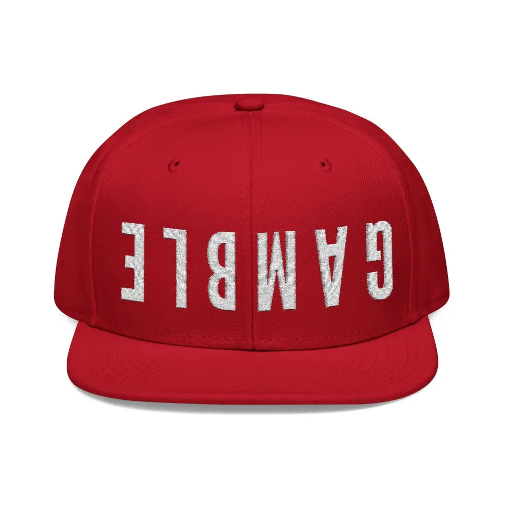 BIG GAMBLE Snapback (Embroidered) - One size / Red - Hats