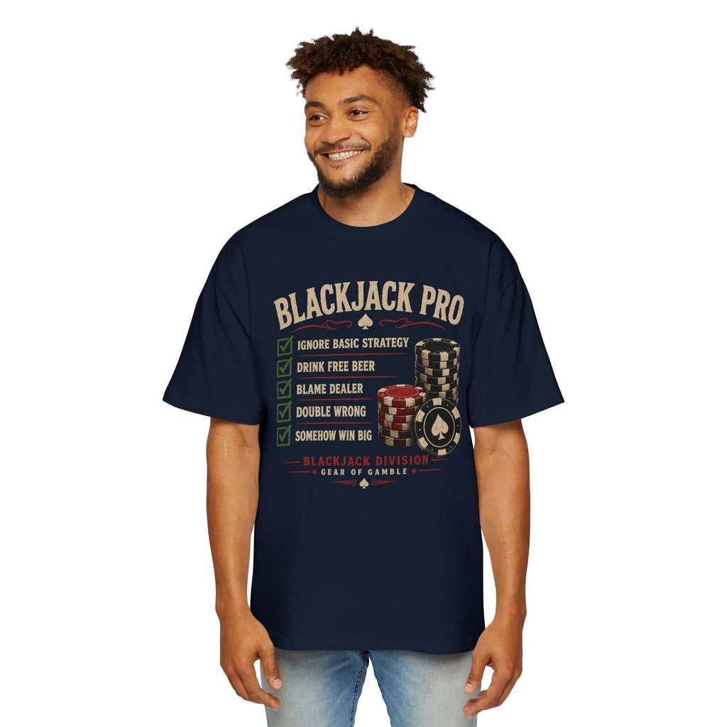 BJPRO Oversized Tee, ’Natural’ Poker Ace Graphic Shirt - T-Shirt