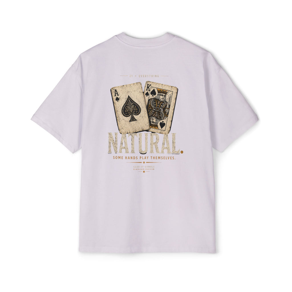 BJPRO Oversized Tee, ’Natural’ Poker Ace Graphic Shirt - T-Shirt