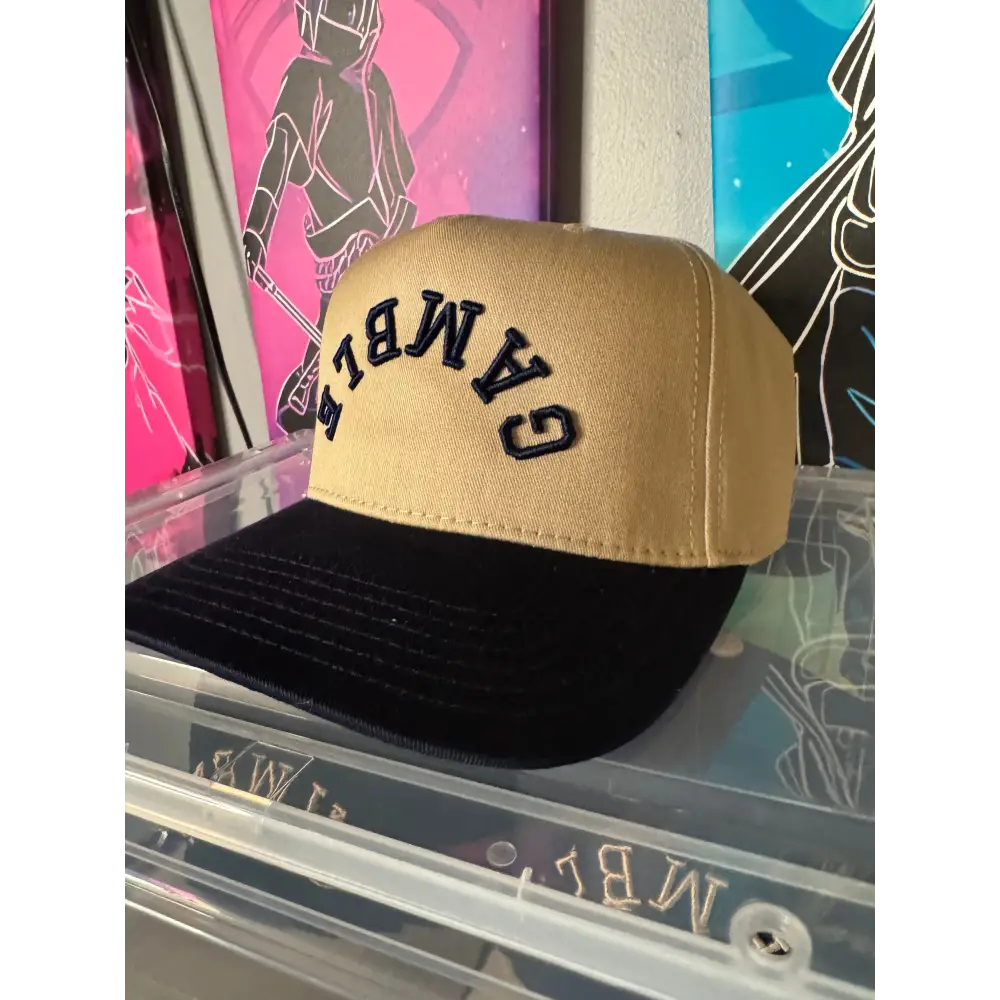 3D Puff Blue Barz Gamble Hat Embroidered - Navy/Khaki / One Size - hats