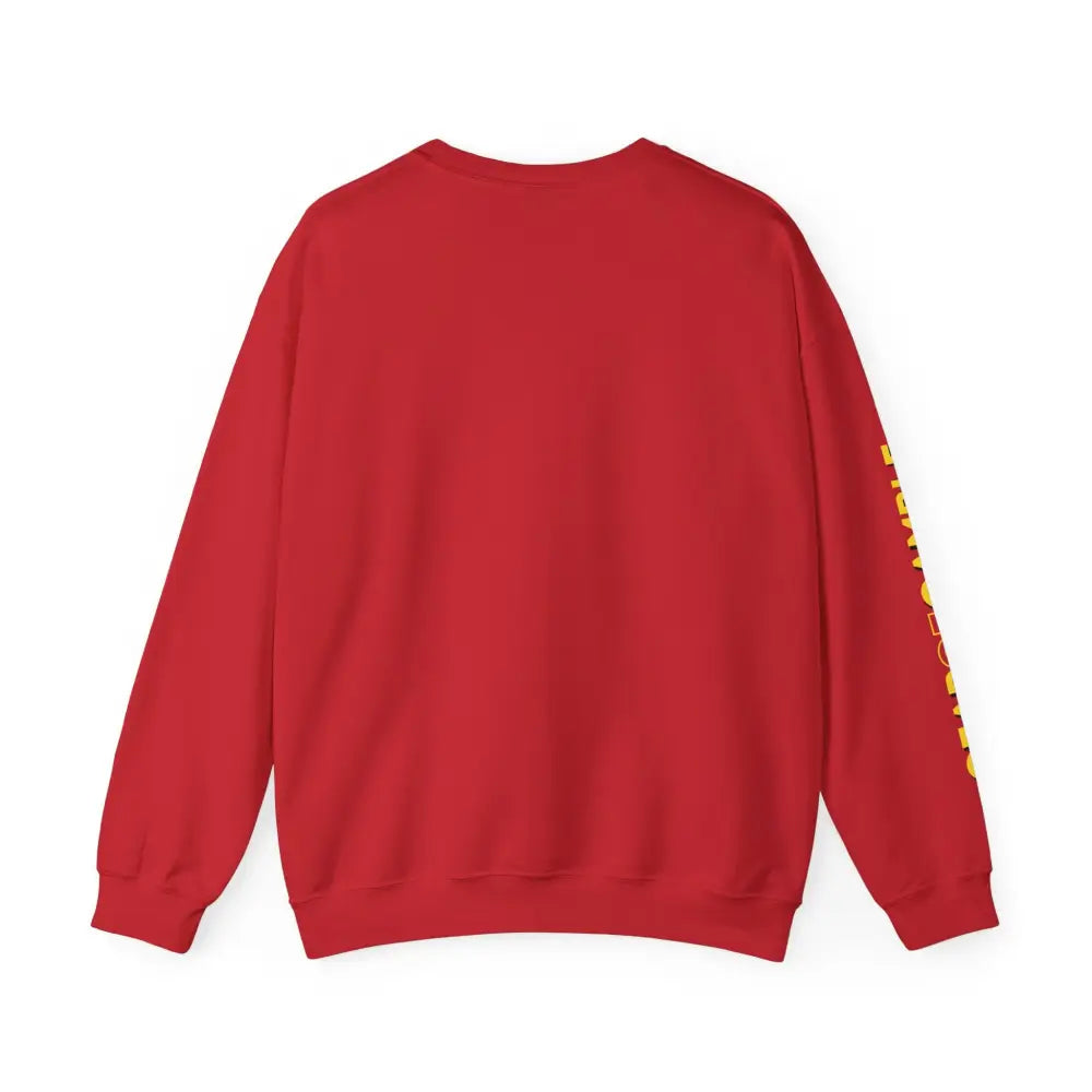 Crewneck Sweatshirt - ’Poker Is Life’ Graphic with Sleeve ’Clear to Gamble’ Accent - Sweatshirt
