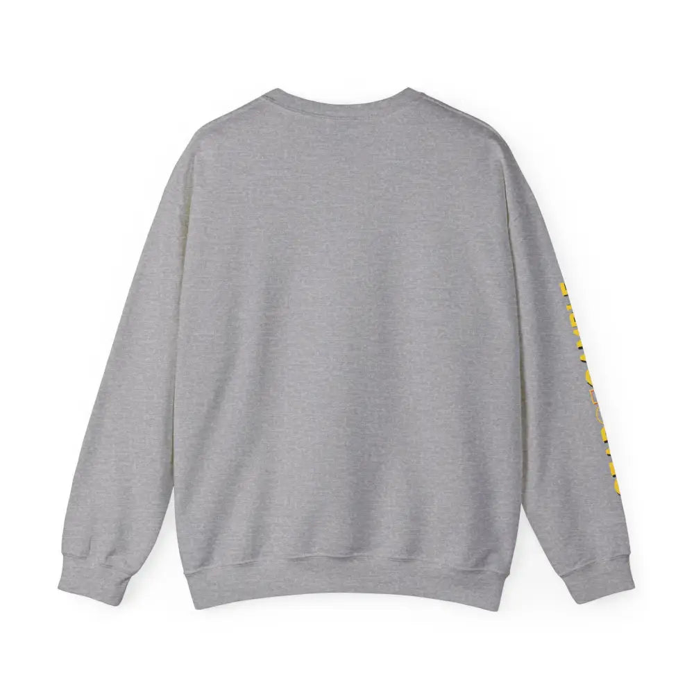 Dark Crewneck Sweatshirt - ’Poker Is Life’ Graphic with Sleeve ’Clear to Gamble’ Accent - Sweatshirt