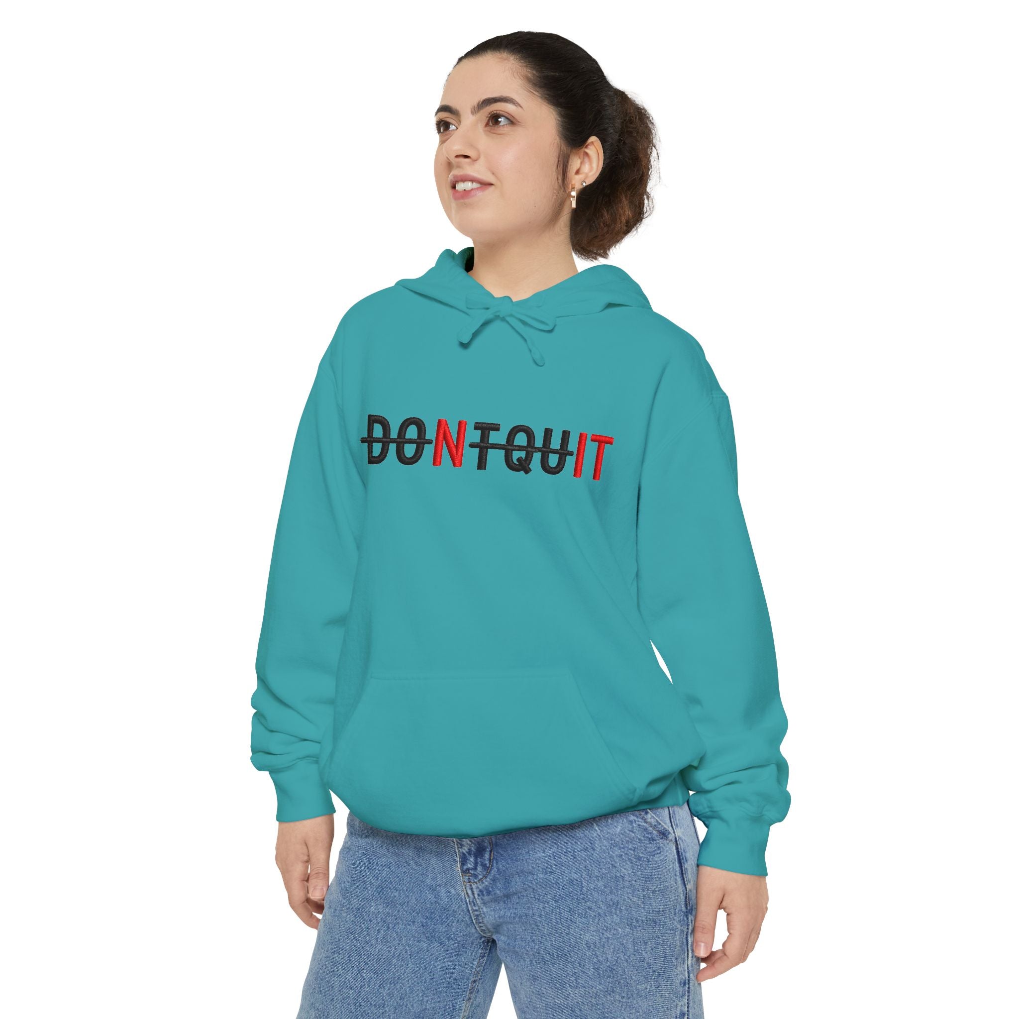 Don’t Quit Hoodie, Motivational Graphic Pullover - Hoodie