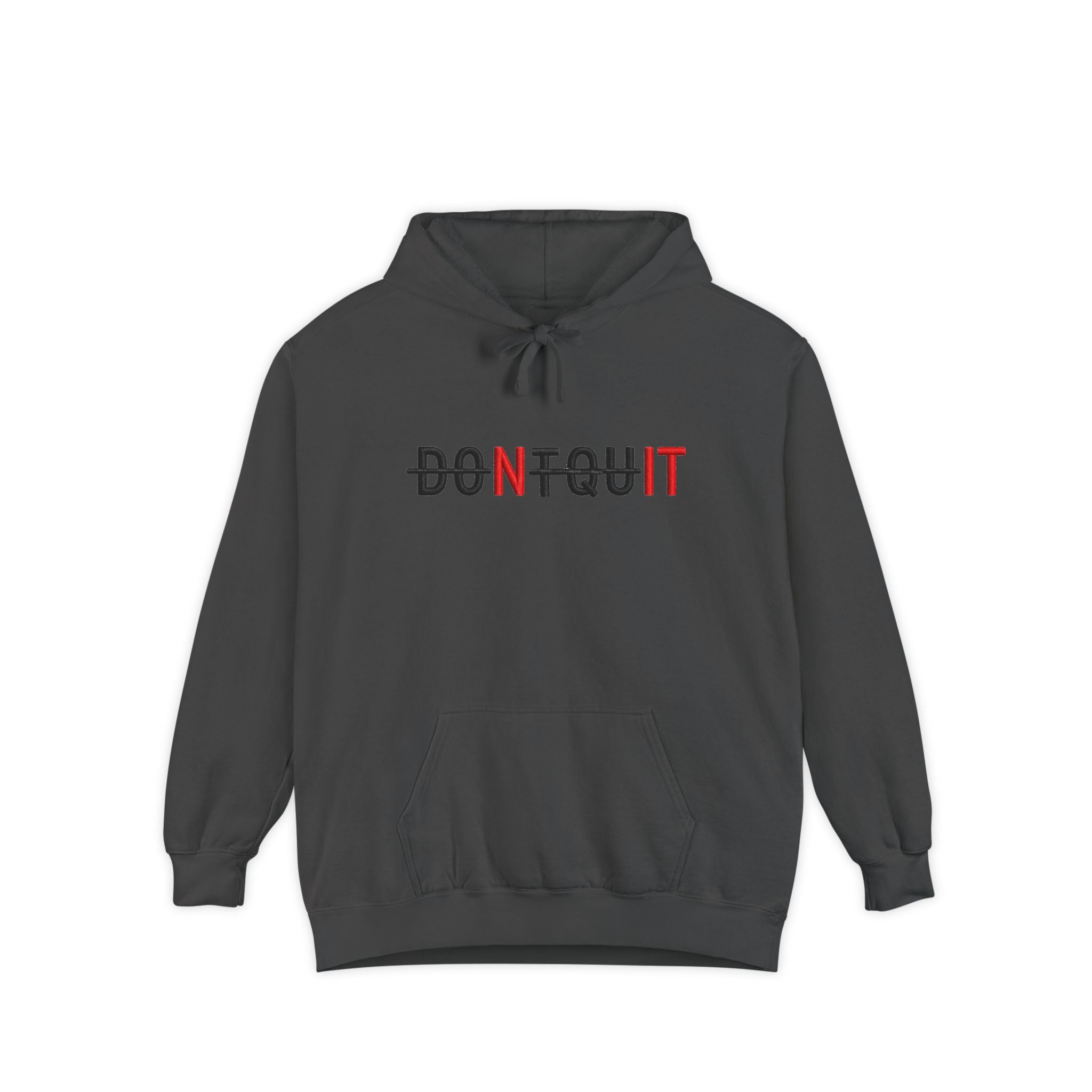 Don’t Quit Hoodie, Motivational Graphic Pullover - Pepper / S - Hoodie